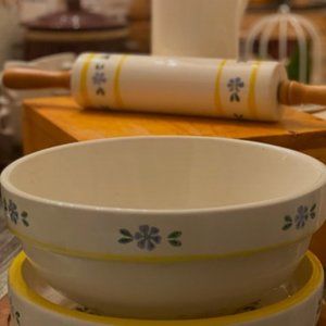 Crock Shop Santa Ana California ceramic bowl vtg excellent